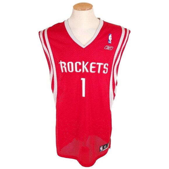 NBA Reebok Houston Rockets Tracy McGrady #1 Swingman Jersey XL Red Sewn NWT - Picture 2 of 13